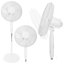Samostojeći ventilator s 5 lopatica - bijeli 45 W
