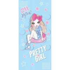 Telo mare per ragazze PRETTY GIRL 150 x 70 cm