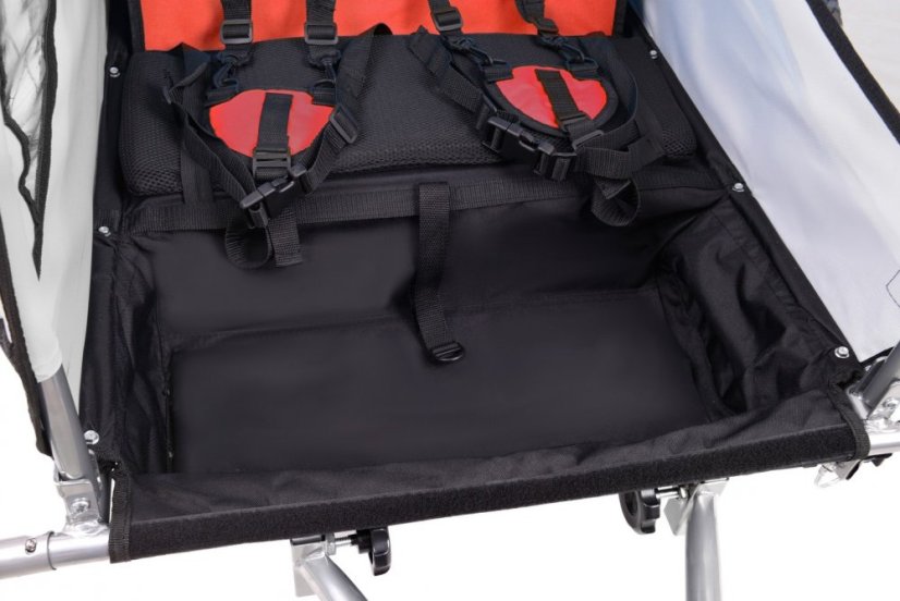 2 üléses kerékpár utánfutó lengéscsillapítóval + JOGGER piros