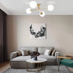 Apparecchio da soffitto di design con 4 punti luce