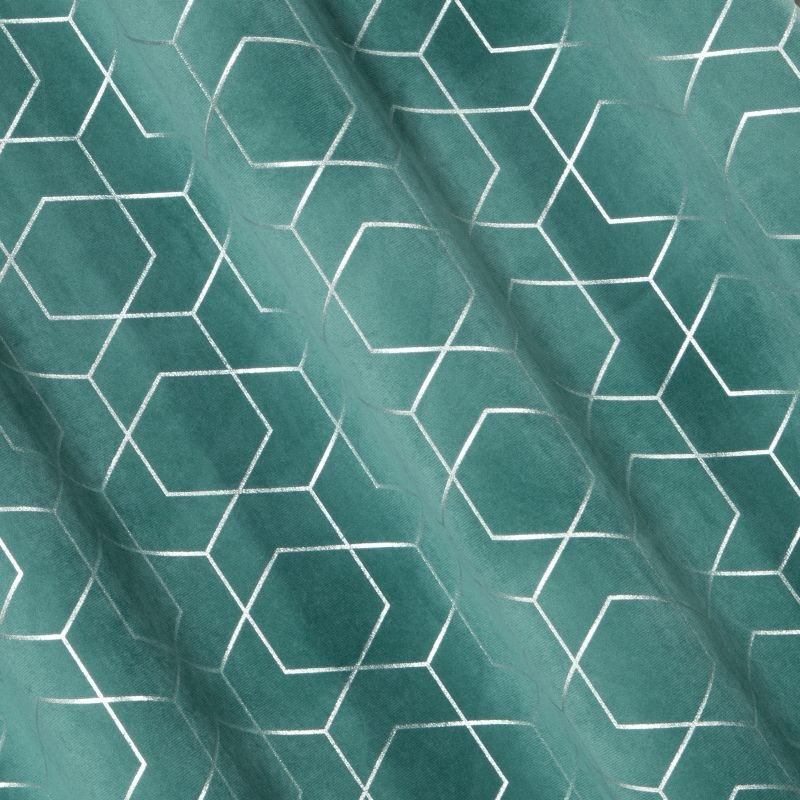 Gotova jednobojna zavjesa s geometrijskim printom 135 x 250 cm