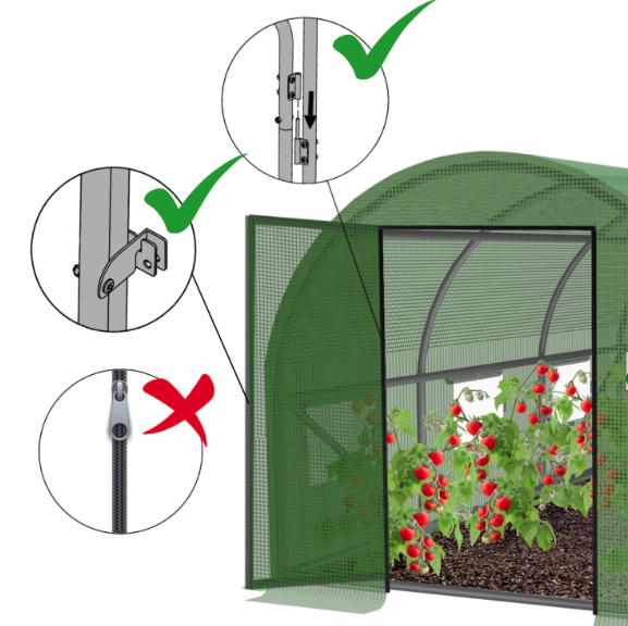 Záhradný fóliovník EXTRA 2 x 3 m s dverami na pántoch