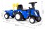 Trattore blu NEW HOLLAND con rivestimento e utensili