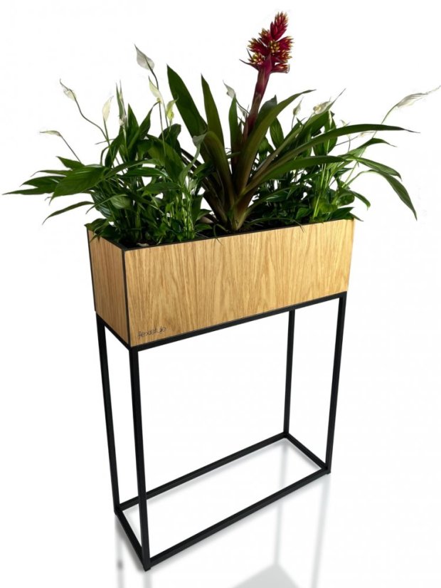 Ghiveci înalt decorativ din stejar neted 62X22X80 cm