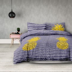Lenjerie de pat din microfibră cu ananas