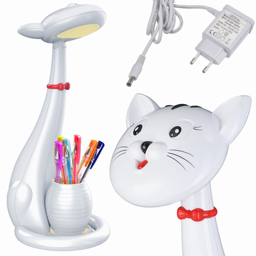 LED настолна лампа - котка