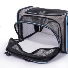 Összecsukható textil szállítóbox macskának és kutyának - 70 x 47 x 26 cm
