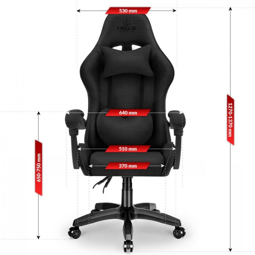 Rainbow gamer szék Black Mesh