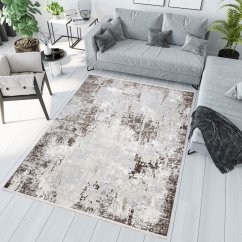 Tappeto beige-grigio dal design vintage