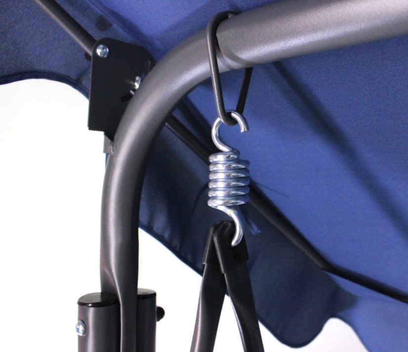 Kényelmes kerti hinta kék színben