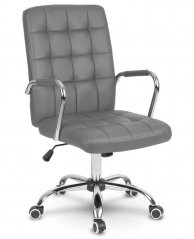 Usnjeni pisarniški stol v sivi barvi G401