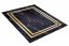 Tamni dizajnerski tepih sa zlatnim detaljem mramornog uzorka