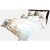 Copriletto decorativo bianco con un bellissimo motivo floreale in colori tenui