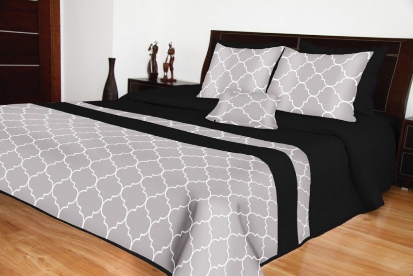 Luxus ágytakaró fekete - Méret: Szélesség: 170 cm | Hossz: 230 cm