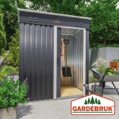 Casetta da giardino in metallo antracite GARDEBRUK® 185 x 165 x 90 cm
