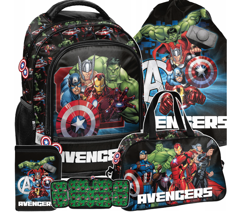 4-dielny školský set pre chlapcov Marvel Avengers