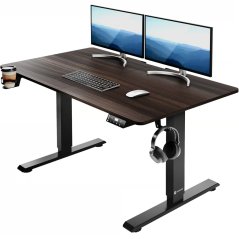 Birou electric reglabil pe înălțime 110 x 60 cm x 73–118 cm cu afișaj LCD