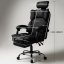 Ergonomikus DIRECTO irodai szék lábtartóval - barna műbőr