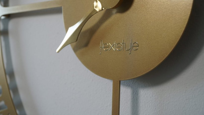 Metalni zlatni zidni sat vintage 80 cm