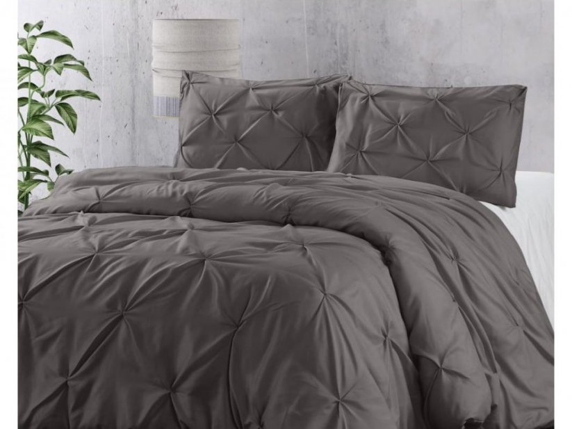 Moderné jednofarebné posteľné obliečky tmavo sivej farby 200 x 220 cm