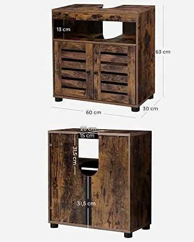 Dulap de baie sub chiuvetă - stil rustic