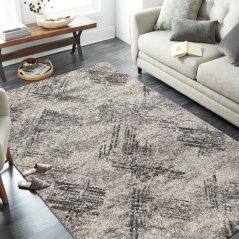 Originálny vzorovaný koberec do obývačky béžovej farby