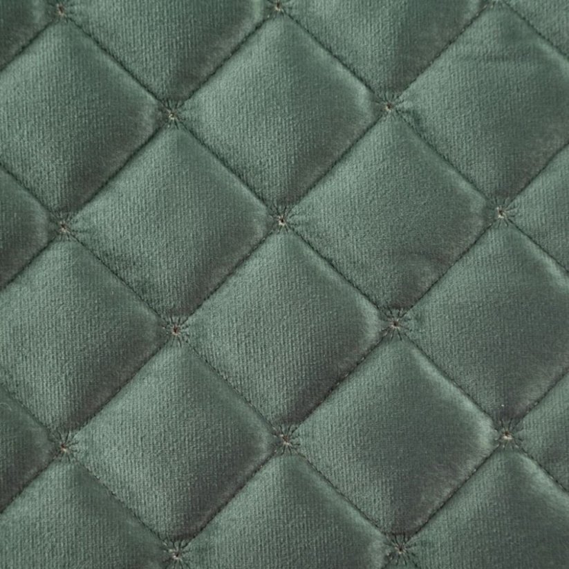 Cuvertură de pat verde de lux, cu matlasare fină