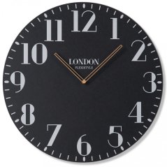Retro-Wanduhr in schwarz LONDON RETRO 50cm