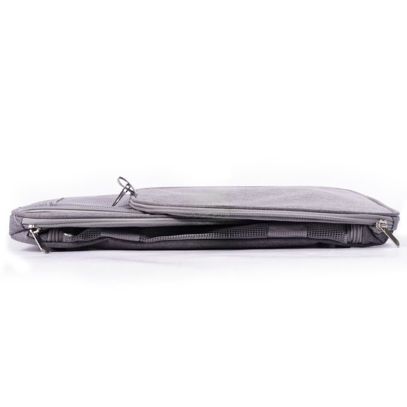 Zusammenklappbare Textil-Transportbox für Tiere - grau, 45 x 37 x 22 cm