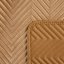 Copriletto in velluto marrone con cuciture geometriche - Misure: Larghezza: 230 cm | Lunghezza: 260 cm