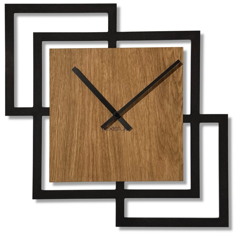 SQUARES , dřevěné nástěnné hodiny 40 cm