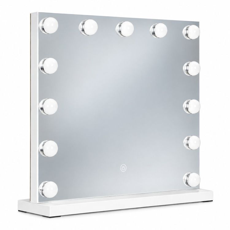 Stolní LED kosmetické zrcátko s nastavitelným osvětlením – 50 x 40 cm