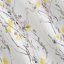 Perdea albă aerisită și ușoară pentru cercuri cu model floral galben 140 x 250 cm