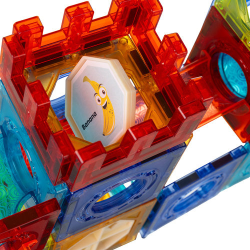 Viacfarebná edukačná magnetická stavebnica 3D  - 96 dielov