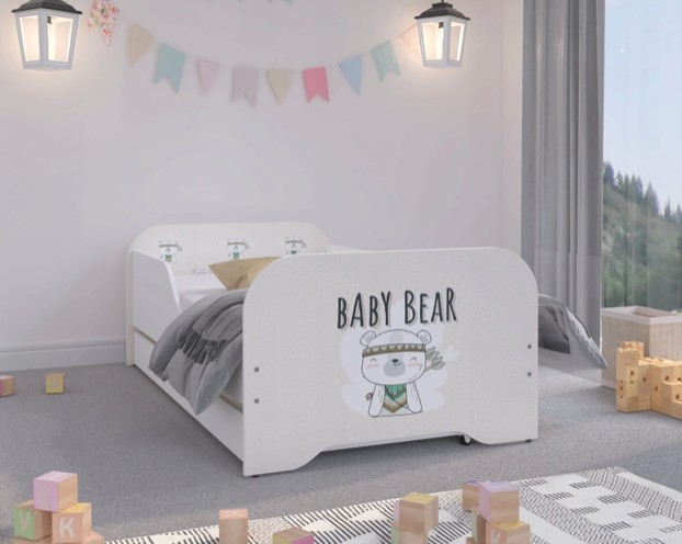 Pat pentru copii Charming Baby Bear 140 x 70 cm