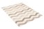 Gestreifter Terrassenteppich in Creme