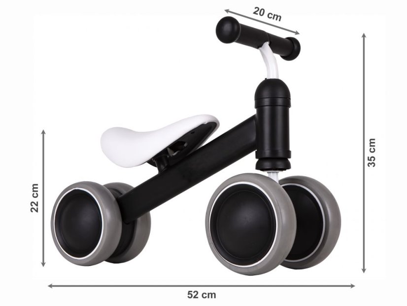 Dětská koloběžka v černé barvě ECOTOYS
