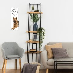 Detské nástenné hodiny 20 x 60 cm s nemeckým ovčiakom