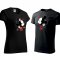 Set valentínskych tričiek čiernej farby mickey a minnie
