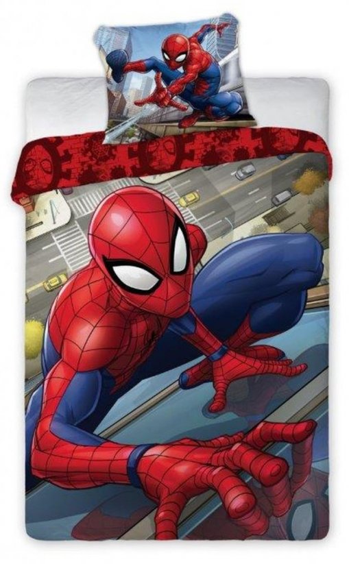 Detské bavlnené posteľné obliečky Spiderman