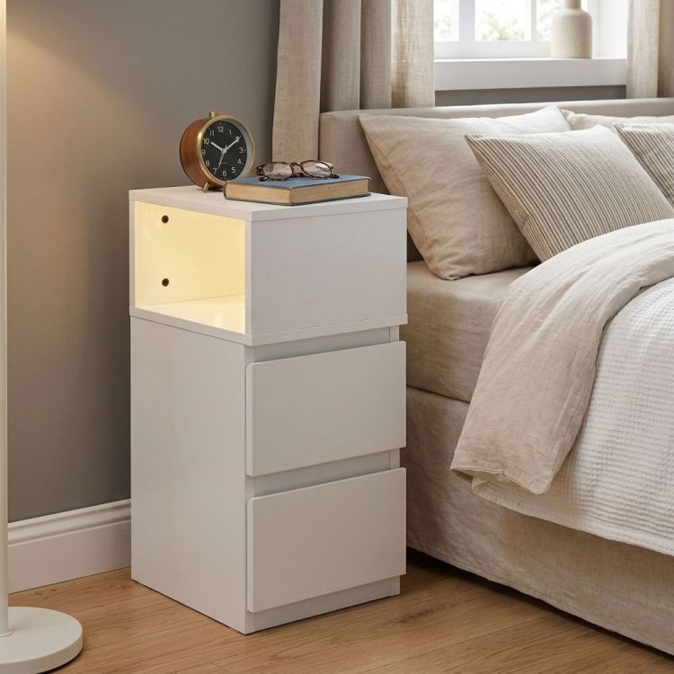 Noční stolek se zásuvkou a policí 40 x 40 x 50 cm