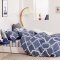 Luxusné posteľné obliečky modrej farby so vzorovaním