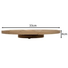 Bambusová otočná servírovacia doska Ø 33 cm