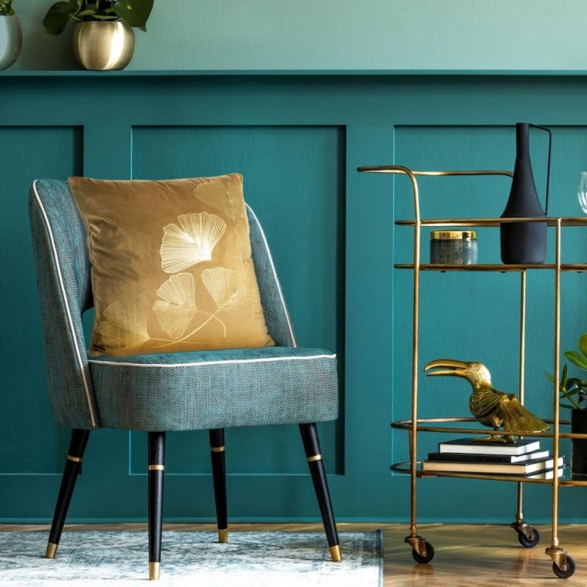 Mátově zelený sametový dekorační povlak na polštář 45 x 45 cm