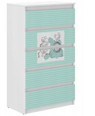 Hochwertige Kinderkommode mit Mäusen 121x40x70 cm