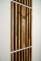 Dubové lamelové hodiny 250 x 58 cm