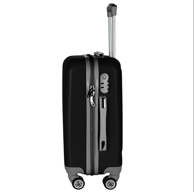 Fekete utazótáska 55 x 34 x 21 cm-es méretekkel