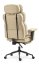 HC-1037 ergonomikus irodai fotel lábtartóval – bézs szövet