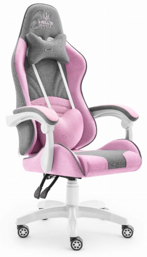 Herní židle Rainbow Pink Gray Mesh