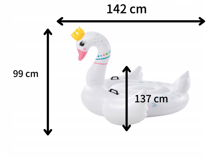 Veliki labud na napuhavanje 142 x 137 x 99 cm za djecu
